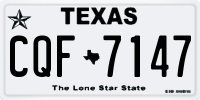 TX license plate CQF7147