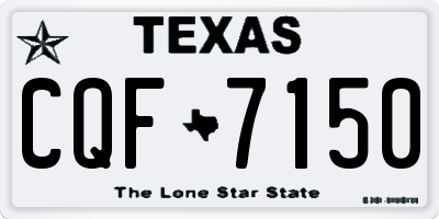 TX license plate CQF7150