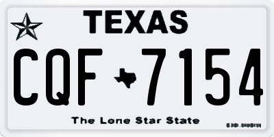 TX license plate CQF7154