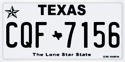 TX license plate CQF7156