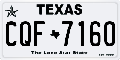 TX license plate CQF7160