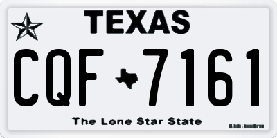 TX license plate CQF7161