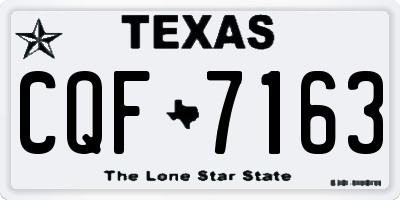TX license plate CQF7163