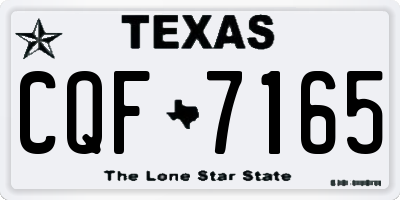 TX license plate CQF7165