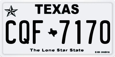 TX license plate CQF7170