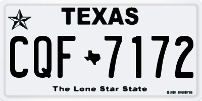 TX license plate CQF7172