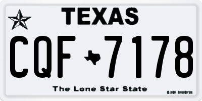TX license plate CQF7178