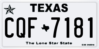 TX license plate CQF7181