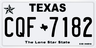 TX license plate CQF7182