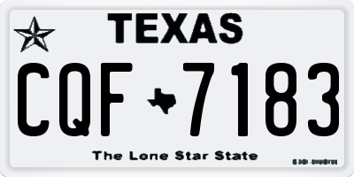 TX license plate CQF7183