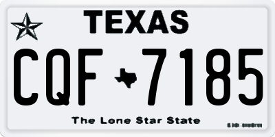 TX license plate CQF7185