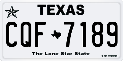 TX license plate CQF7189