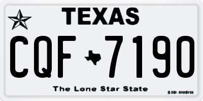 TX license plate CQF7190