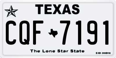 TX license plate CQF7191