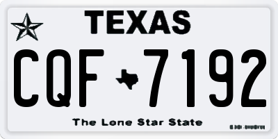 TX license plate CQF7192