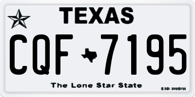 TX license plate CQF7195