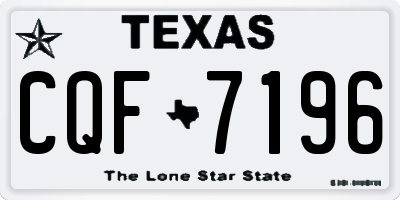 TX license plate CQF7196