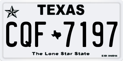 TX license plate CQF7197