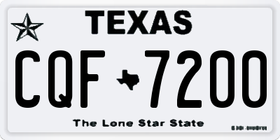 TX license plate CQF7200