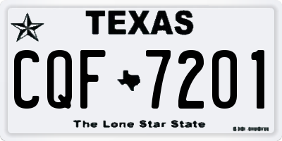 TX license plate CQF7201