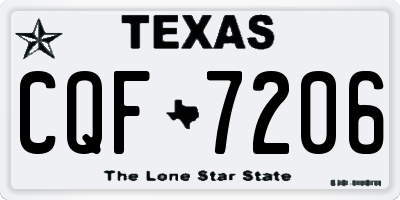 TX license plate CQF7206