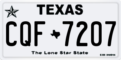 TX license plate CQF7207