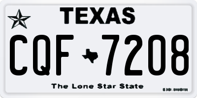 TX license plate CQF7208