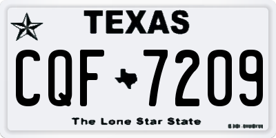 TX license plate CQF7209