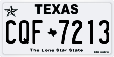 TX license plate CQF7213