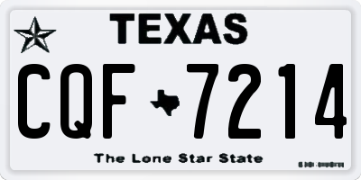 TX license plate CQF7214