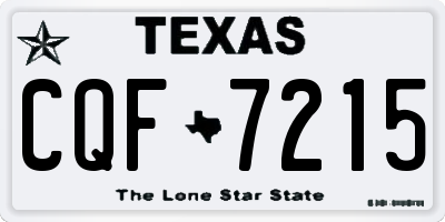 TX license plate CQF7215
