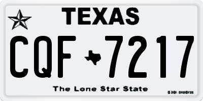 TX license plate CQF7217