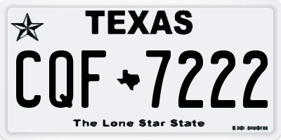 TX license plate CQF7222