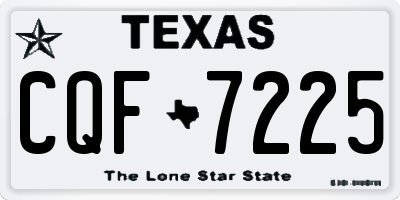 TX license plate CQF7225
