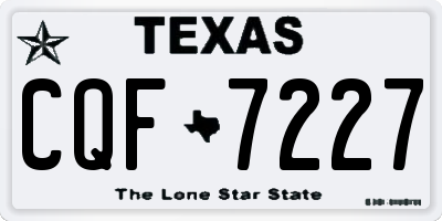 TX license plate CQF7227