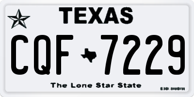TX license plate CQF7229
