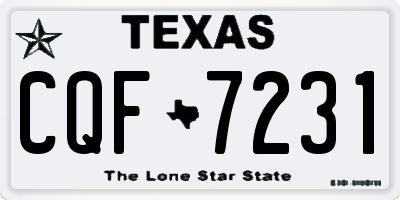 TX license plate CQF7231