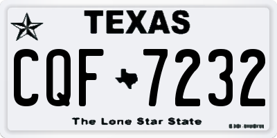 TX license plate CQF7232