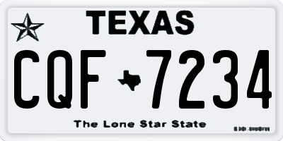 TX license plate CQF7234