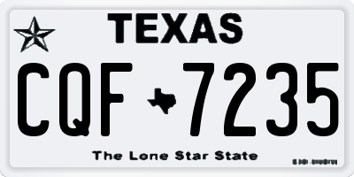 TX license plate CQF7235