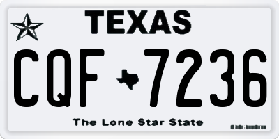 TX license plate CQF7236