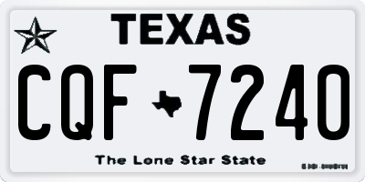 TX license plate CQF7240