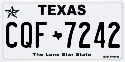 TX license plate CQF7242