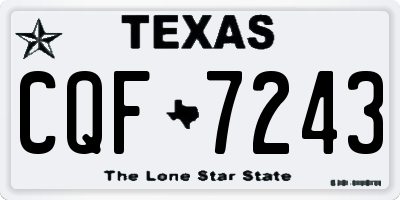 TX license plate CQF7243