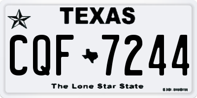 TX license plate CQF7244