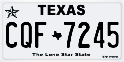 TX license plate CQF7245