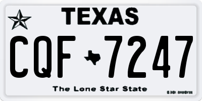 TX license plate CQF7247