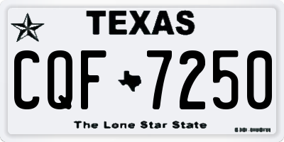 TX license plate CQF7250