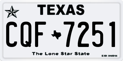 TX license plate CQF7251