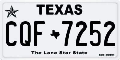 TX license plate CQF7252